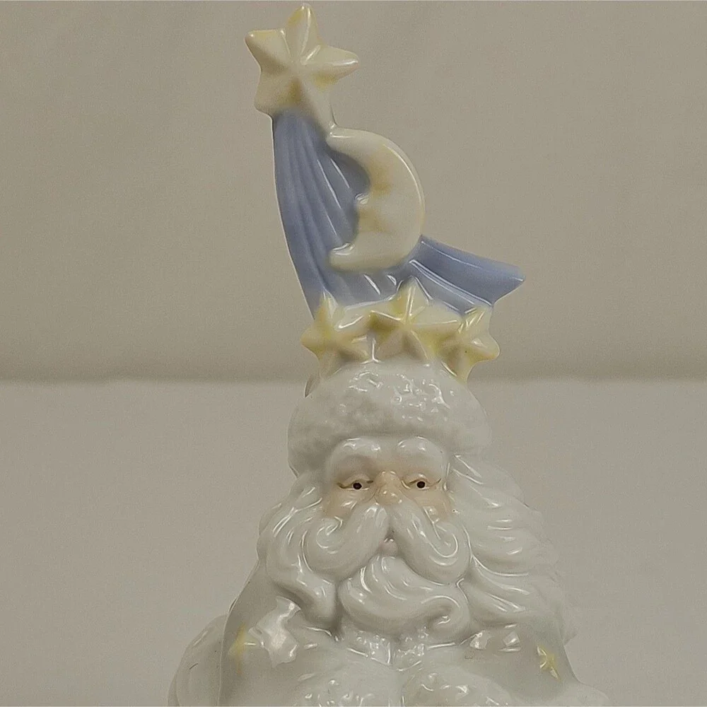 Vintage Porcelain Santa Christmas Bell Bird Star Figural Holiday Decor
